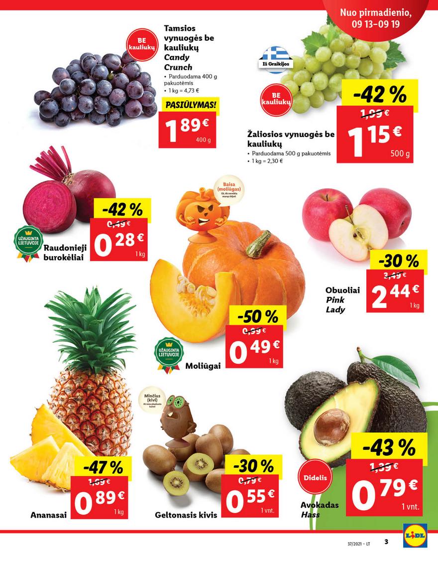 Lidl maisto prekių pasiūlymai akcijos nuo 
  2021-09-13 iki 
  2021-09-19 | Leidinukas.lt puslapis 3