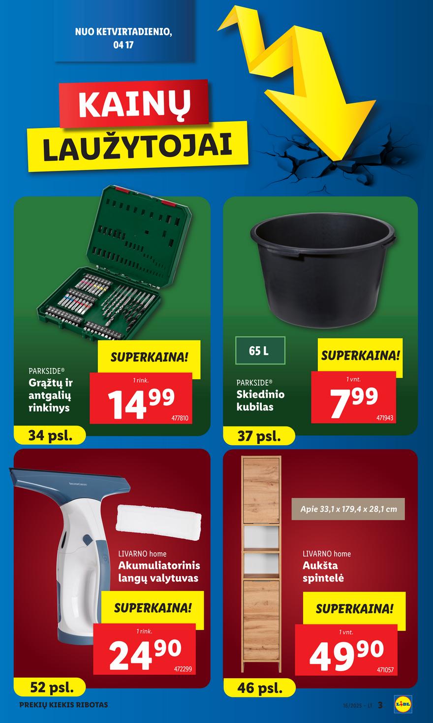 Lidl ne maisto leidinys akcijos nuo 
  2025-04-14 iki 
  2025-04-19 | Leidinukas.lt puslapis 3
