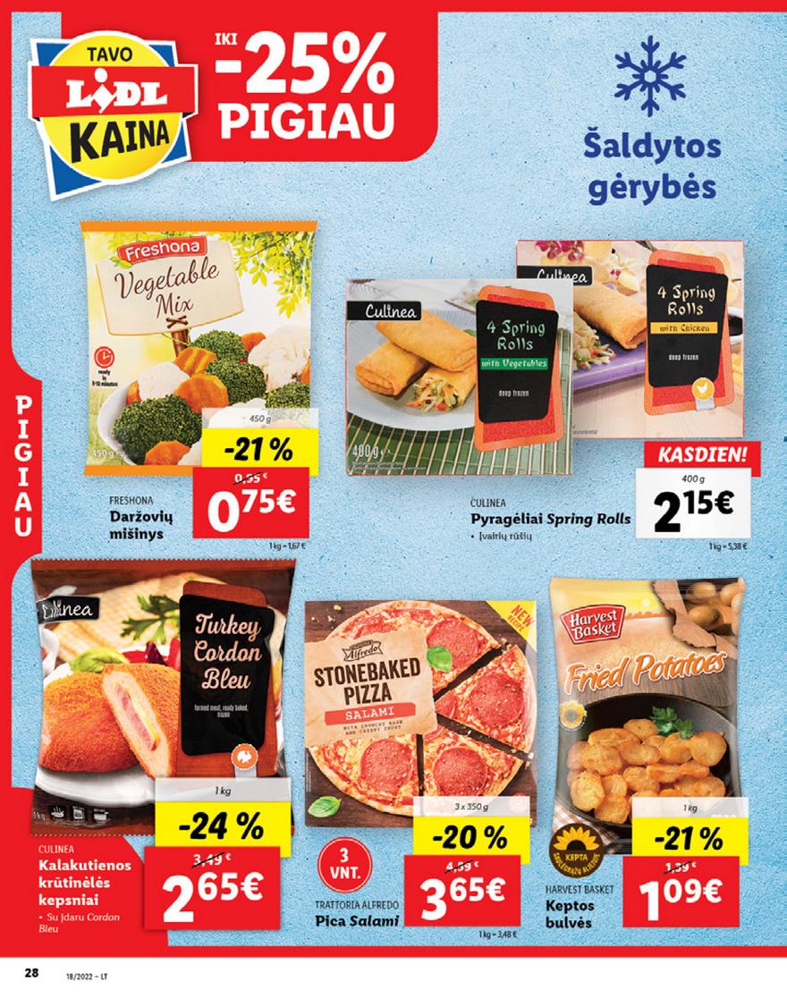 Lidl maisto prekių pasiūlymai akcijos nuo 
  2022-05-02 iki 
  2022-05-08 | Leidinukas.lt puslapis 28
