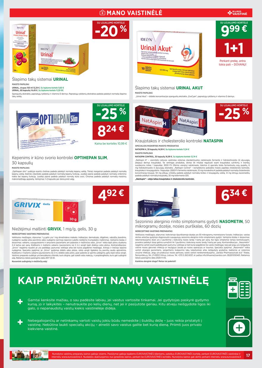 Euro vaistinė leidinys akcijos nuo 
  2021-07-01 iki 
  2021-07-31 | Leidinukas.lt puslapis 17