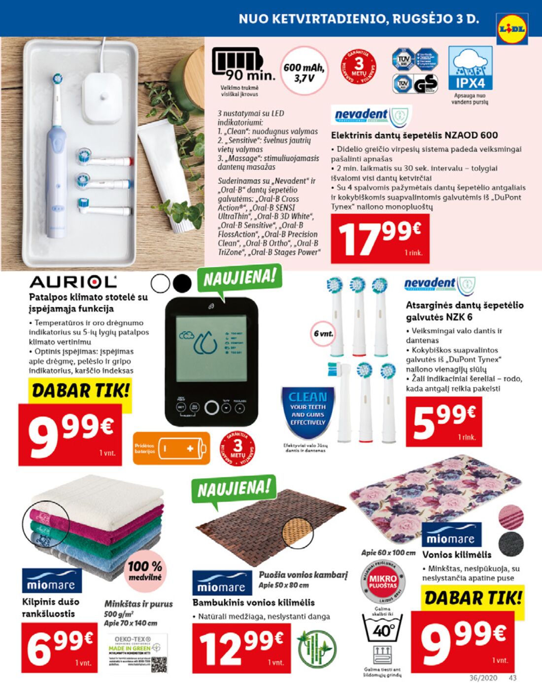 Lidl savaitinis leidinys akcijos nuo 
  2020-08-31 iki 
  2020-09-06 | Leidinukas.lt puslapis 43