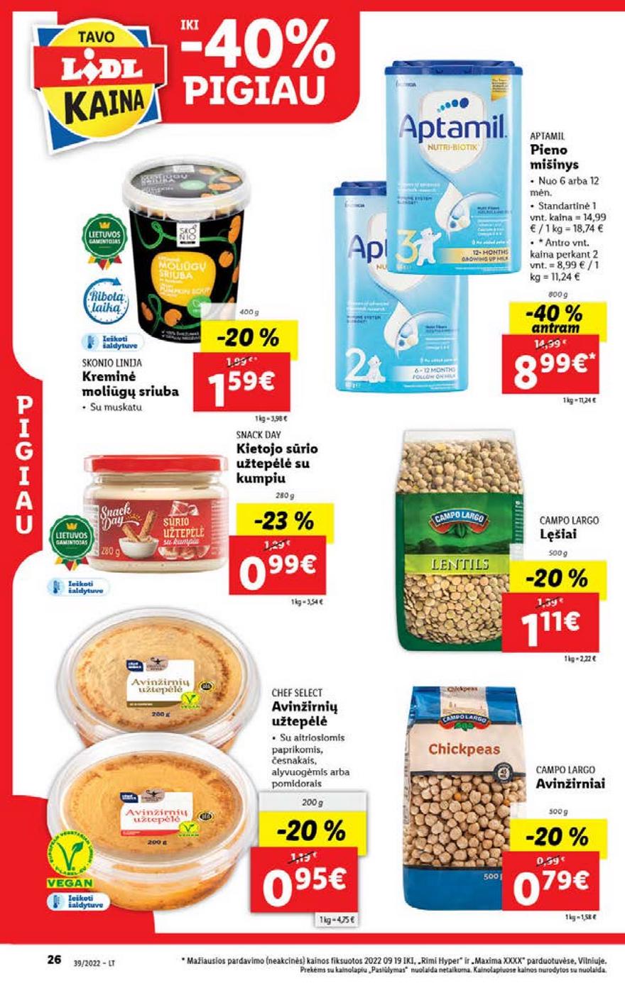Lidl maisto prekių pasiūlymai akcijos nuo 
  2022-09-26 iki 
  2022-10-02 | Leidinukas.lt puslapis 26