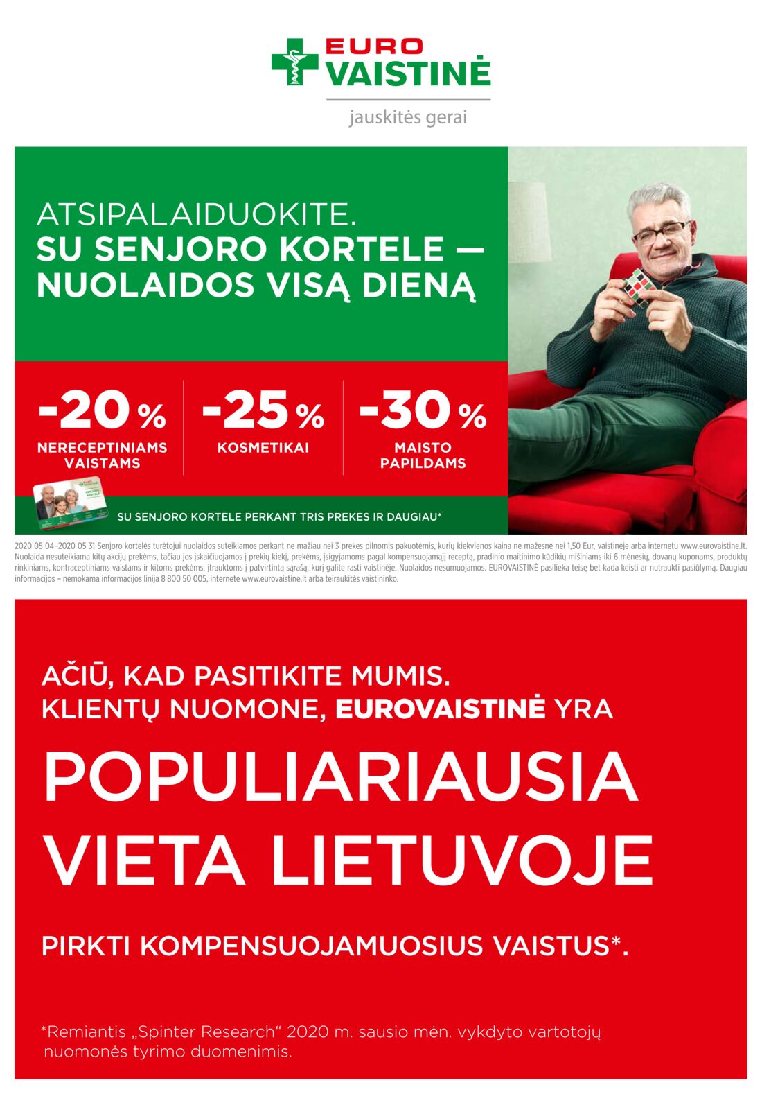Euro vaistinė leidinys akcijos nuo 
  2020-05-01 iki 
  2020-05-31 | Leidinukas.lt puslapis 32