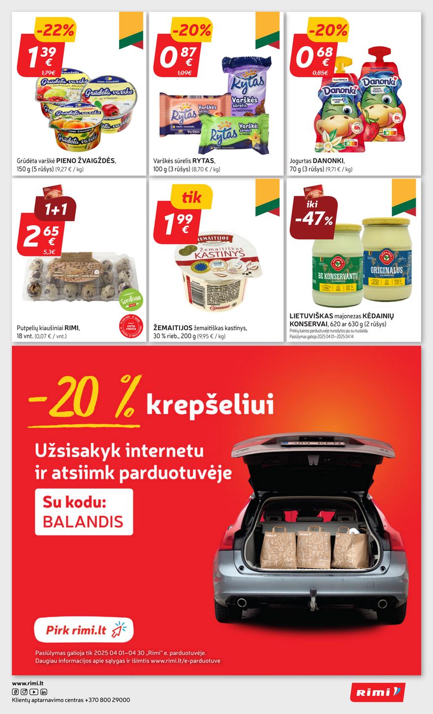 Rimi savaitinis leidinys 15 akcijos nuo 
  2025-04-08 iki 
  2025-04-14 | Leidinukas.lt puslapis 25