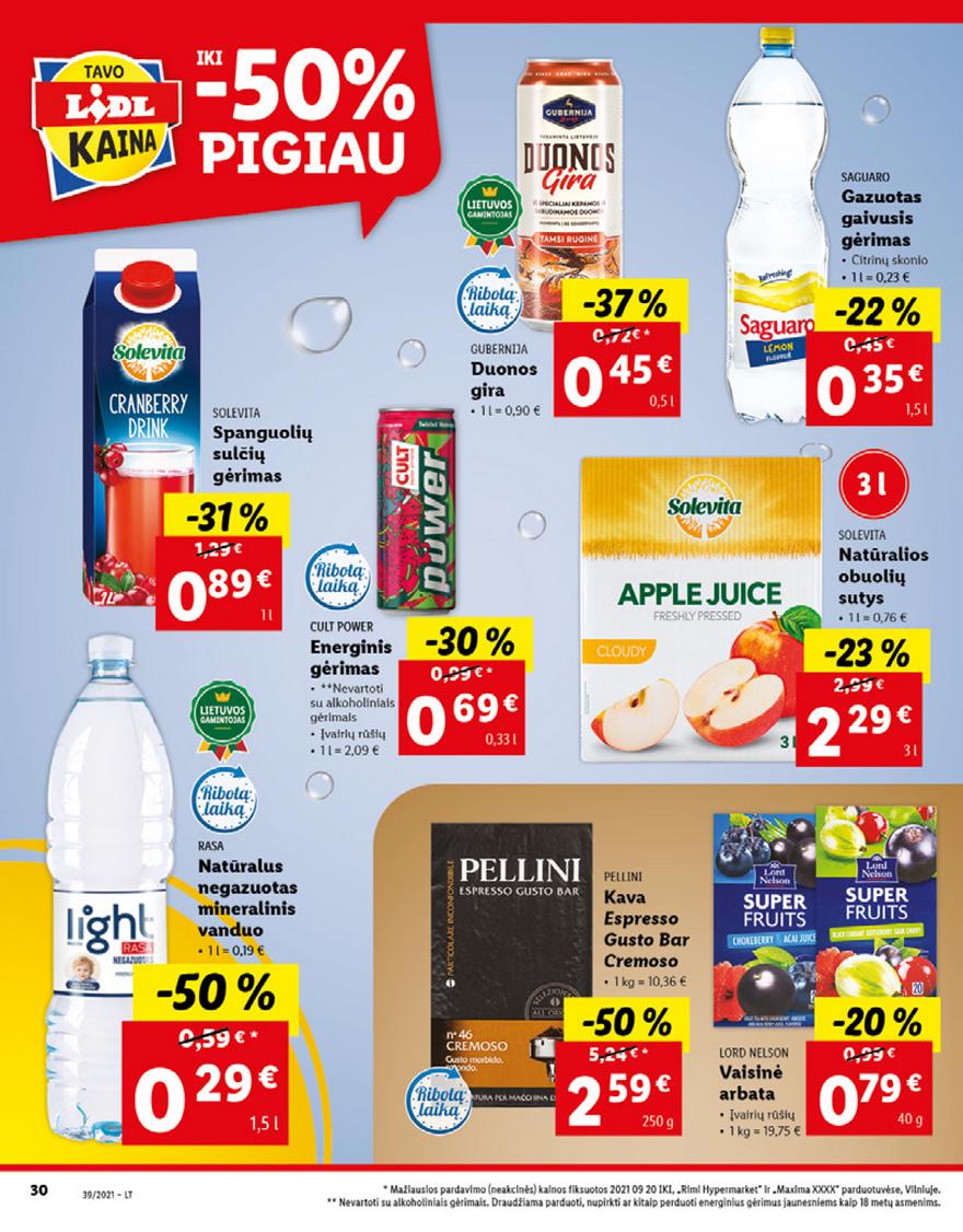 Lidl maisto prekių pasiūlymai akcijos nuo 
  2021-09-27 iki 
  2021-10-03 | Leidinukas.lt puslapis 30