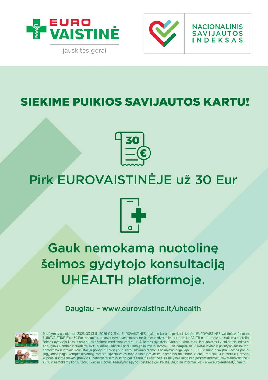 Euro vaistinė katalogas akcijos nuo 
  2026-03-01 iki 
  2026-03-31 | Leidinukas.lt puslapis 4