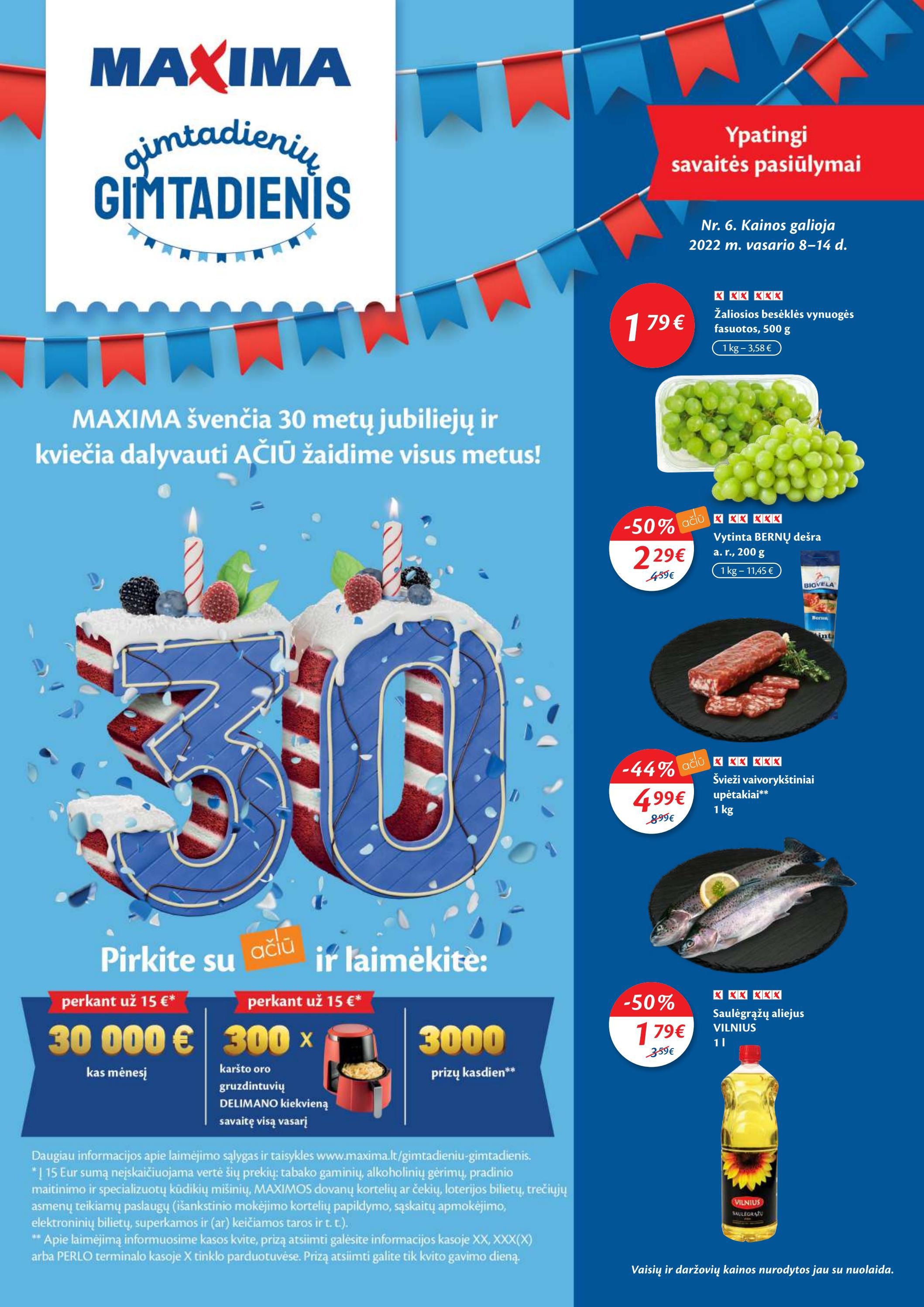 Maxima kaininis leidinys akcijos nuo 
  2022-02-08 iki 
  2022-02-14 | Leidinukas.lt puslapis 1