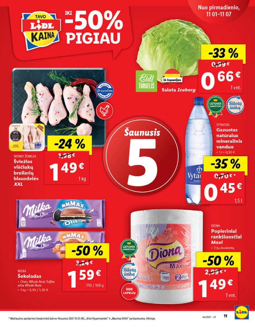 Lidl maisto prekių pasiūlymai akcijos nuo 
  2021-11-01 iki 
  2021-11-07 | Leidinukas.lt puslapis 11