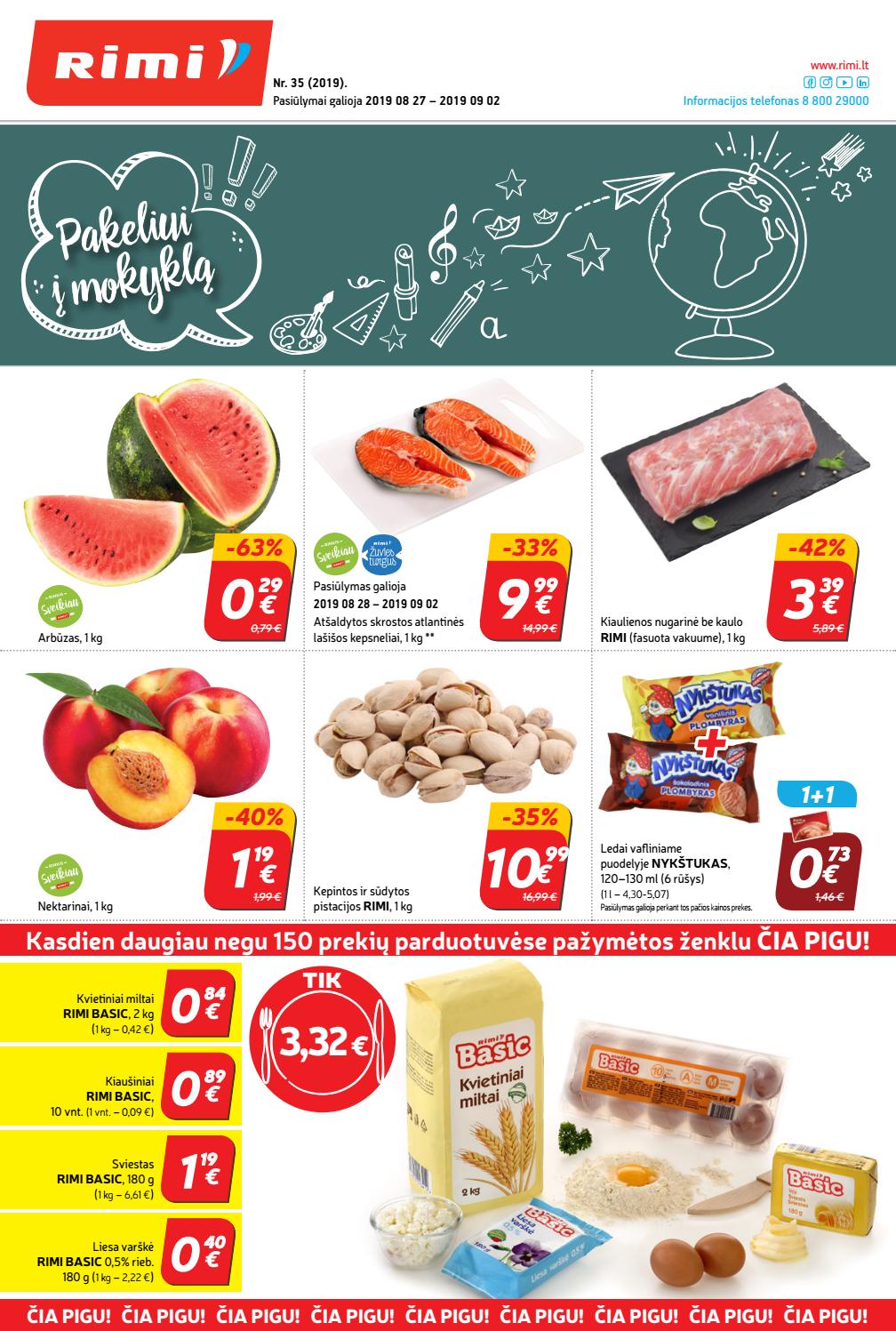 Rimi savaitinis leidinys akcijos nuo 
  2019-08-27 iki 
  2019-09-02 | Leidinukas.lt puslapis 1