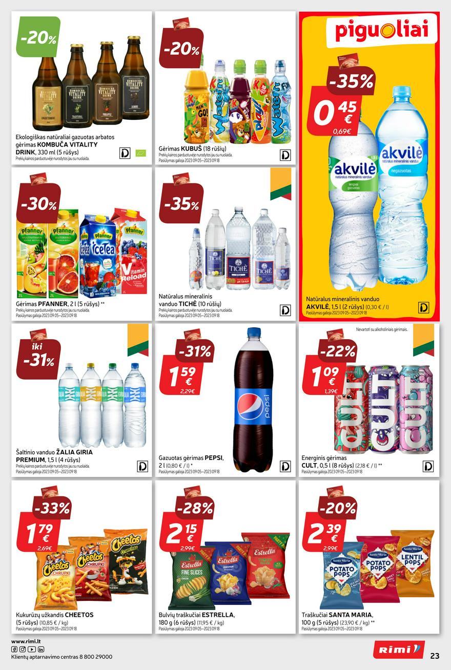 Rimi savaitinis leidinys akcijos nuo 
  2023-09-05 iki 
  2023-09-11 | Leidinukas.lt puslapis 23