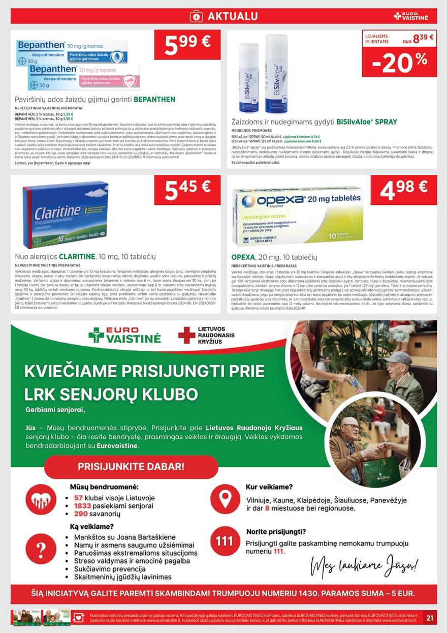Euro vaistinė katalogas akcijos nuo 
  2025-06-01 iki 
  2025-06-30 | Leidinukas.lt puslapis 21