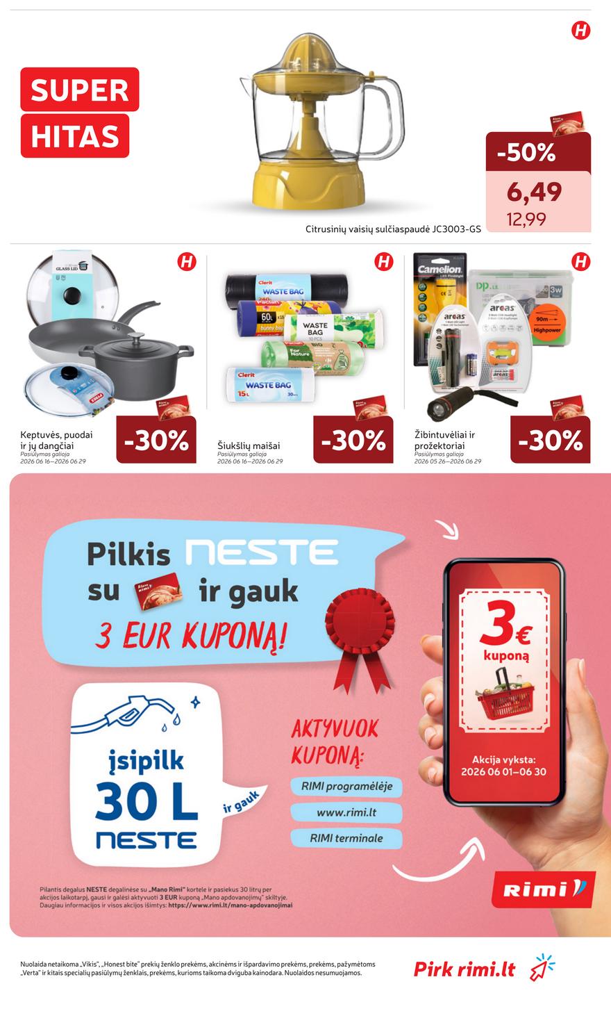 Rimi leidinys akcijos nuo 
  2026-06-16 iki 
  2026-06-22 | Leidinukas.lt puslapis 35
