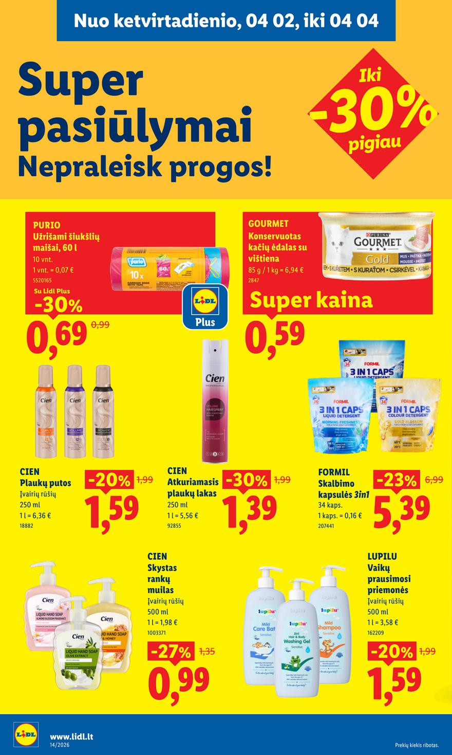 Lidl leidinys akcijos nuo 
  2026-03-30 iki 
  2026-04-04 | Leidinukas.lt puslapis 30
