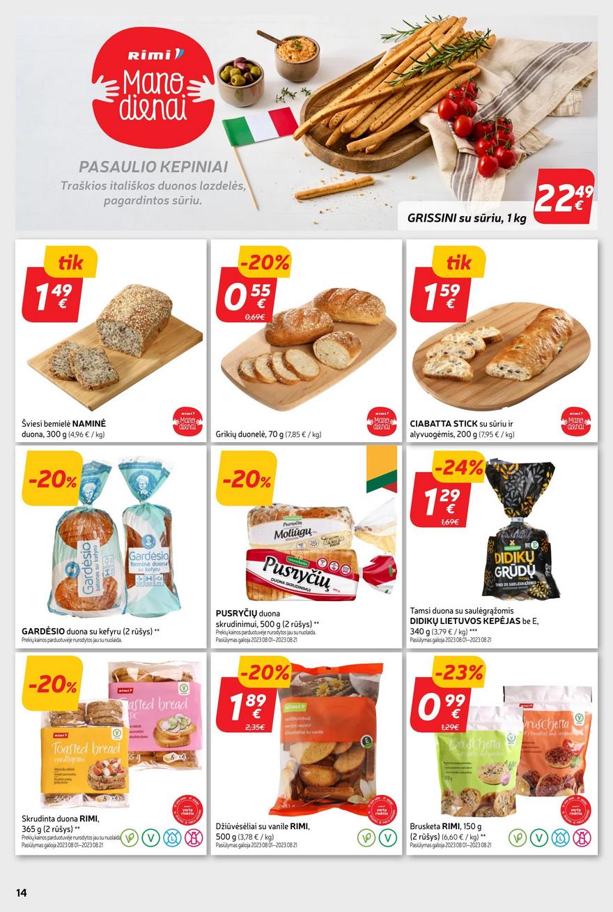 Rimi savaitinis leidinys akcijos nuo 
  2023-08-08 iki 
  2023-08-14 | Leidinukas.lt puslapis 14