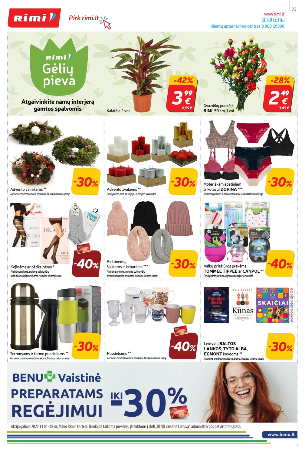 Rimi savaitinis leidinys akcijos nuo 
  2020-11-17 iki 
  2020-11-23 | Leidinukas.lt puslapis 23