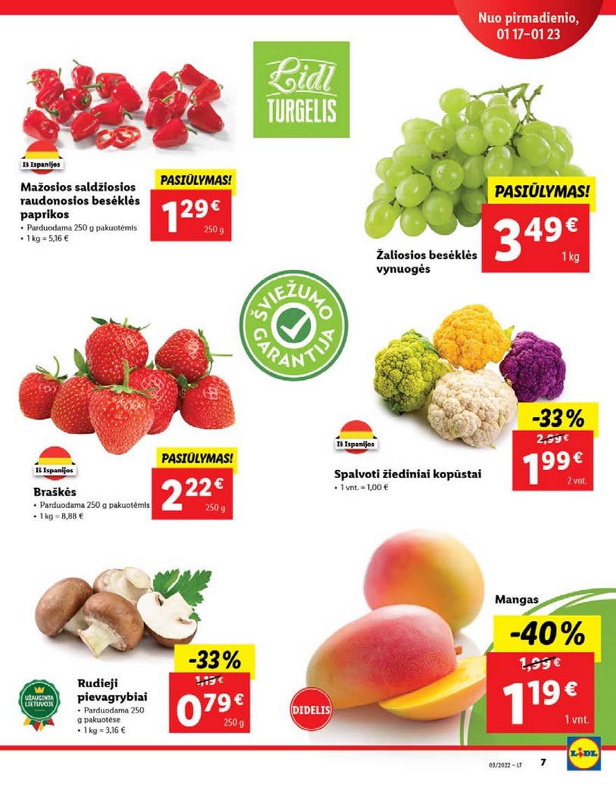 Lidl maisto prekių pasiūlymai akcijos nuo 
  2022-01-17 iki 
  2022-01-23 | Leidinukas.lt puslapis 7