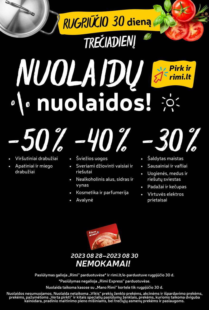 Rimi savaitinis leidinys akcijos nuo 
  2023-08-28 iki 
  2023-09-03 | Leidinukas.lt puslapis 32