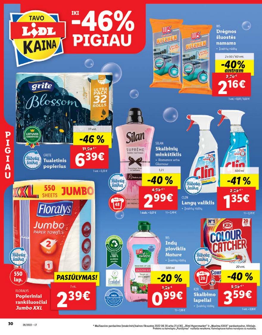 Lidl pasiūlymai akcijos nuo 
  2022-06-27 iki 
  2022-07-03 | Leidinukas.lt puslapis 30