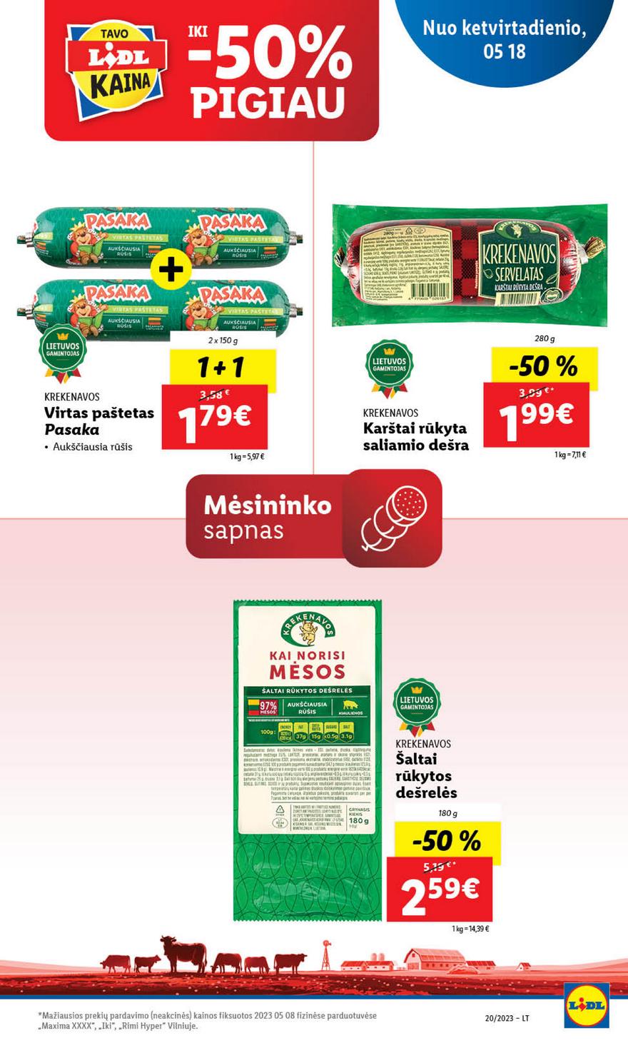 Lidl maisto prekių pasiūlymai akcijos nuo 
  2023-05-15 iki 
  2023-05-21 | Leidinukas.lt puslapis 56