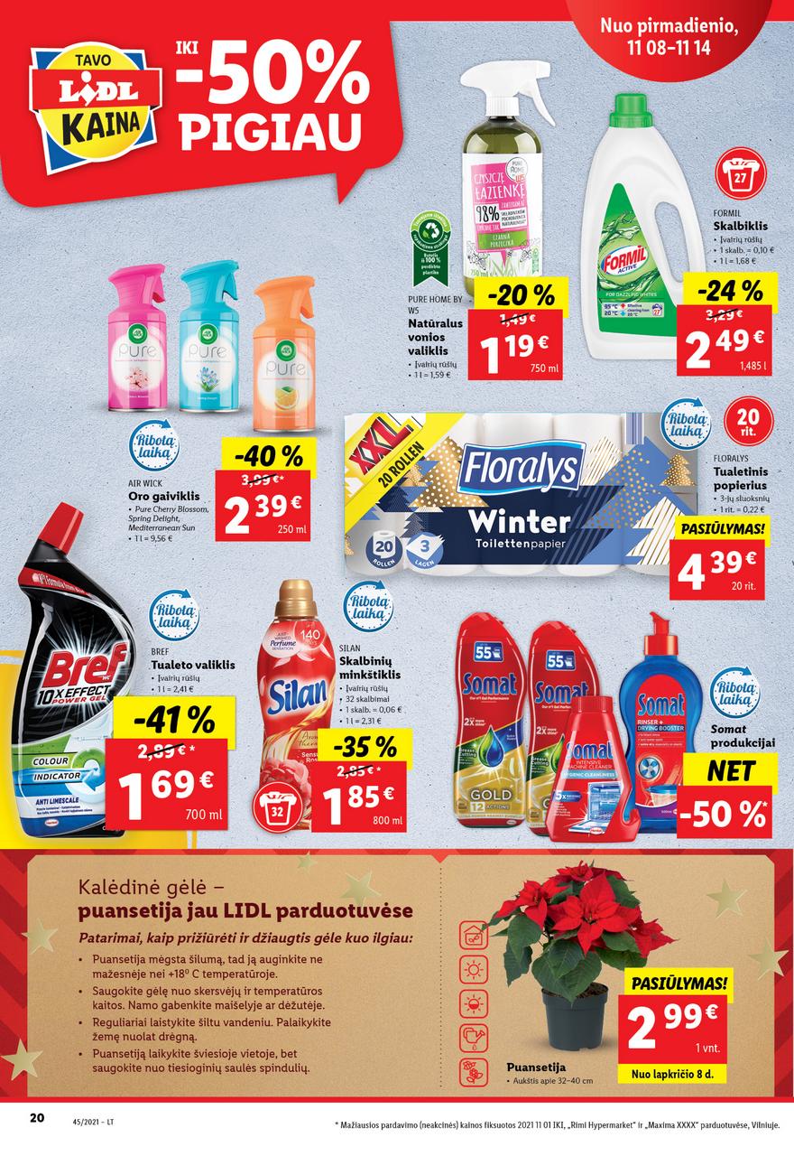 Lidl maisto prekių pasiūlymai akcijos nuo 
  2021-11-08 iki 
  2021-11-14 | Leidinukas.lt puslapis 20
