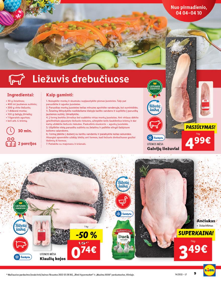Lidl maisto prekių pasiūlymai akcijos nuo 
  2022-04-04 iki 
  2022-04-10 | Leidinukas.lt puslapis 9