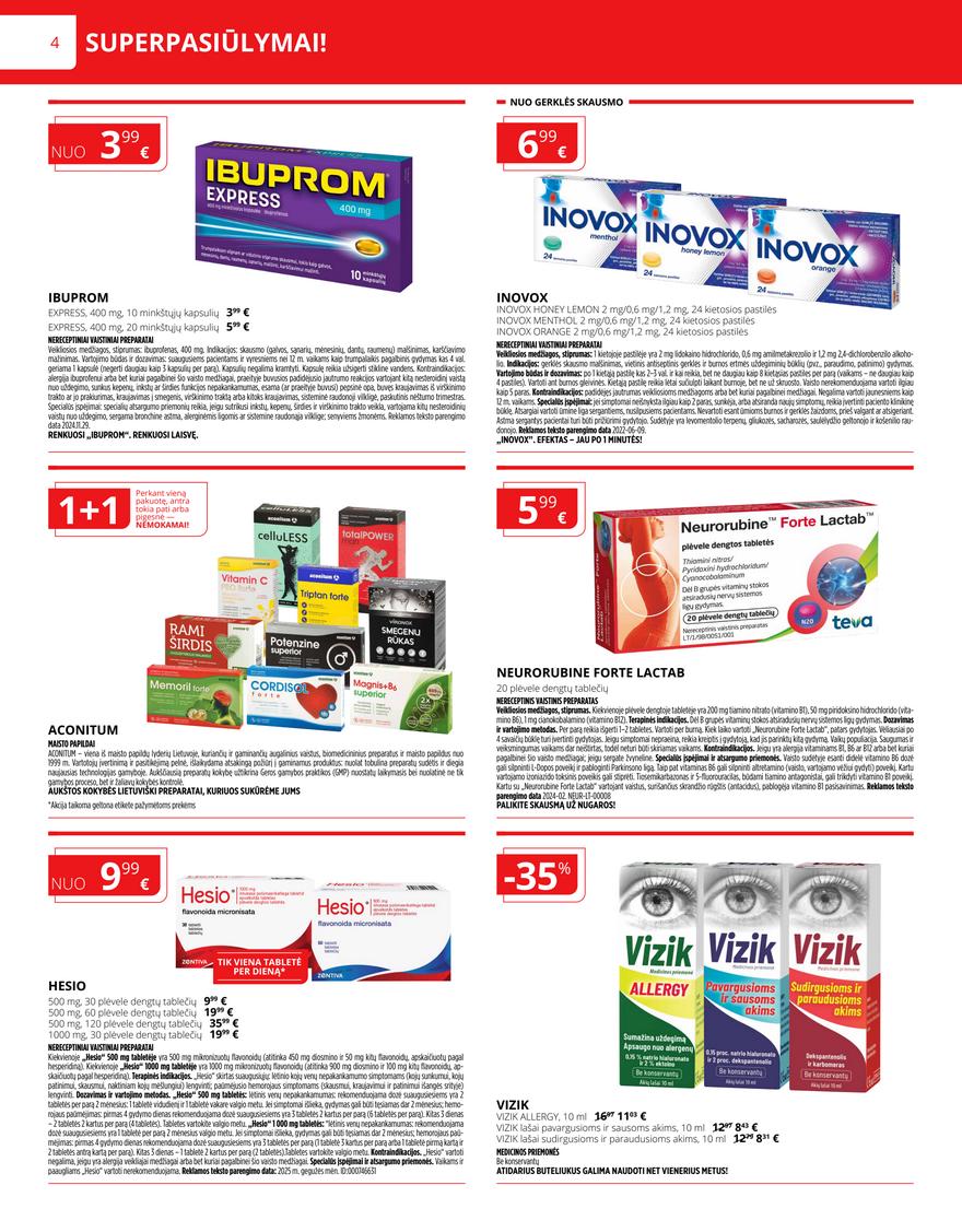 Norfos vaistinės leidinys akcijos nuo 
  2025-09-01 iki 
  2025-09-30 | Leidinukas.lt puslapis 4