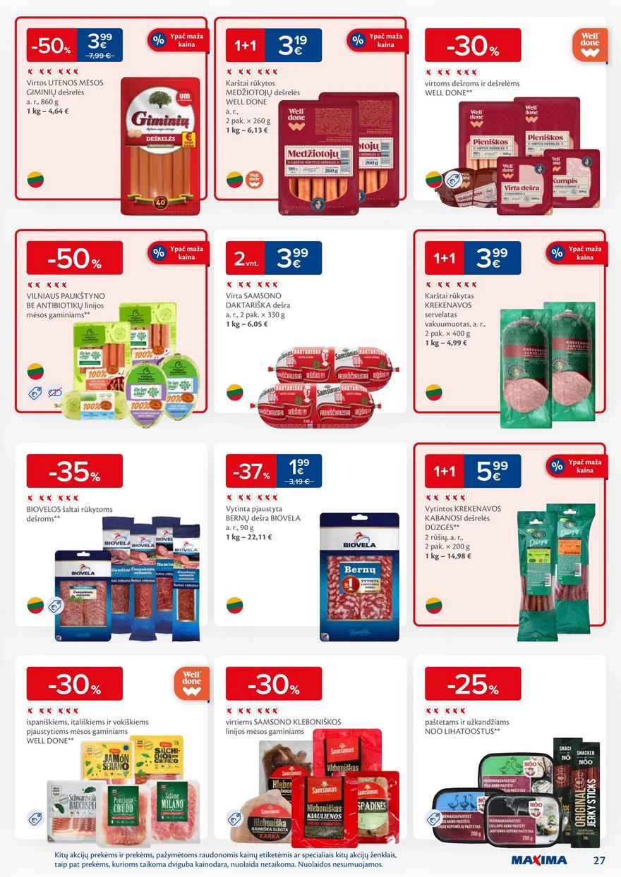 Maxima savaitinis leidinys 37 akcijos nuo
2024-09-10 iki
2024-09-16 | Leidinukas.lt puslapis 27