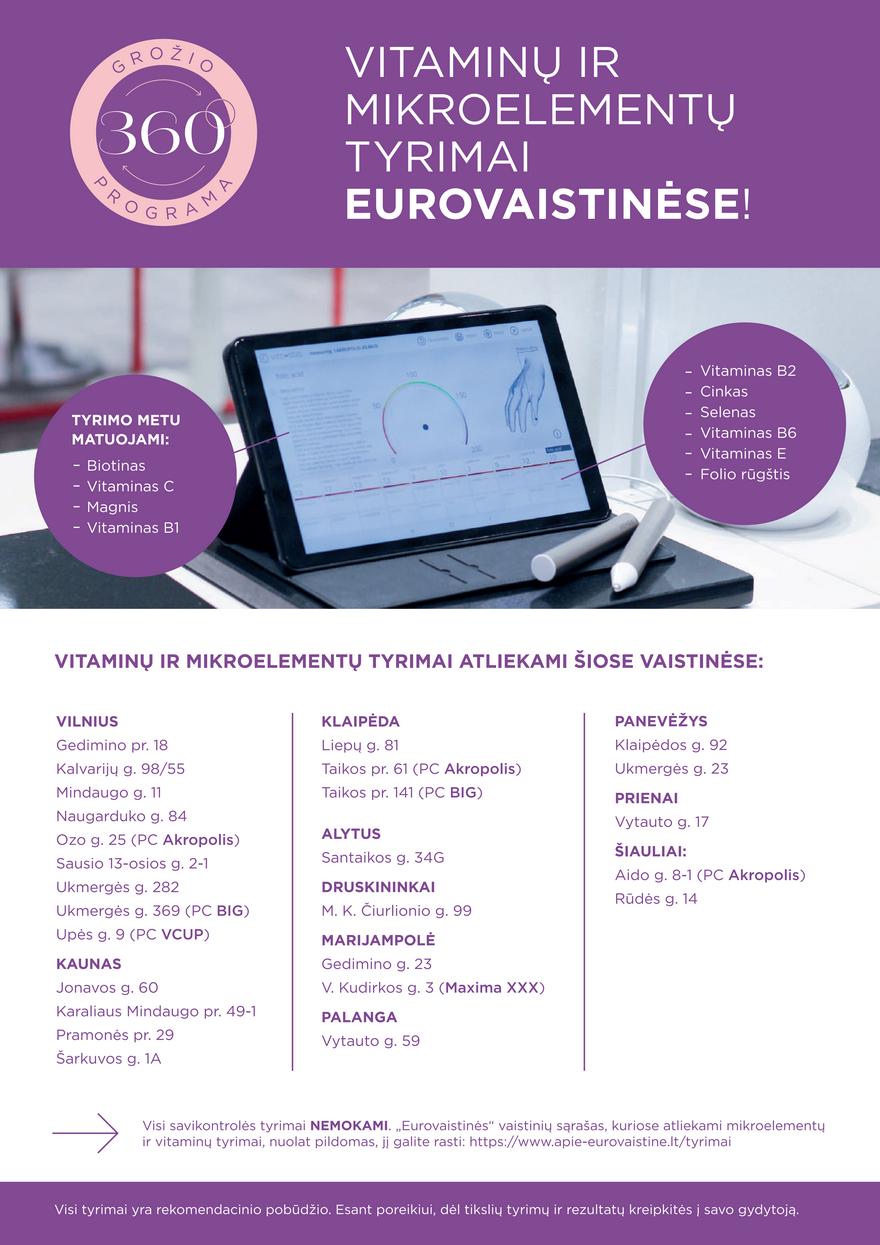 Euro vaistinė leidinys akcijos nuo 
  2022-01-04 iki 
  2022-01-31 | Leidinukas.lt puslapis 22