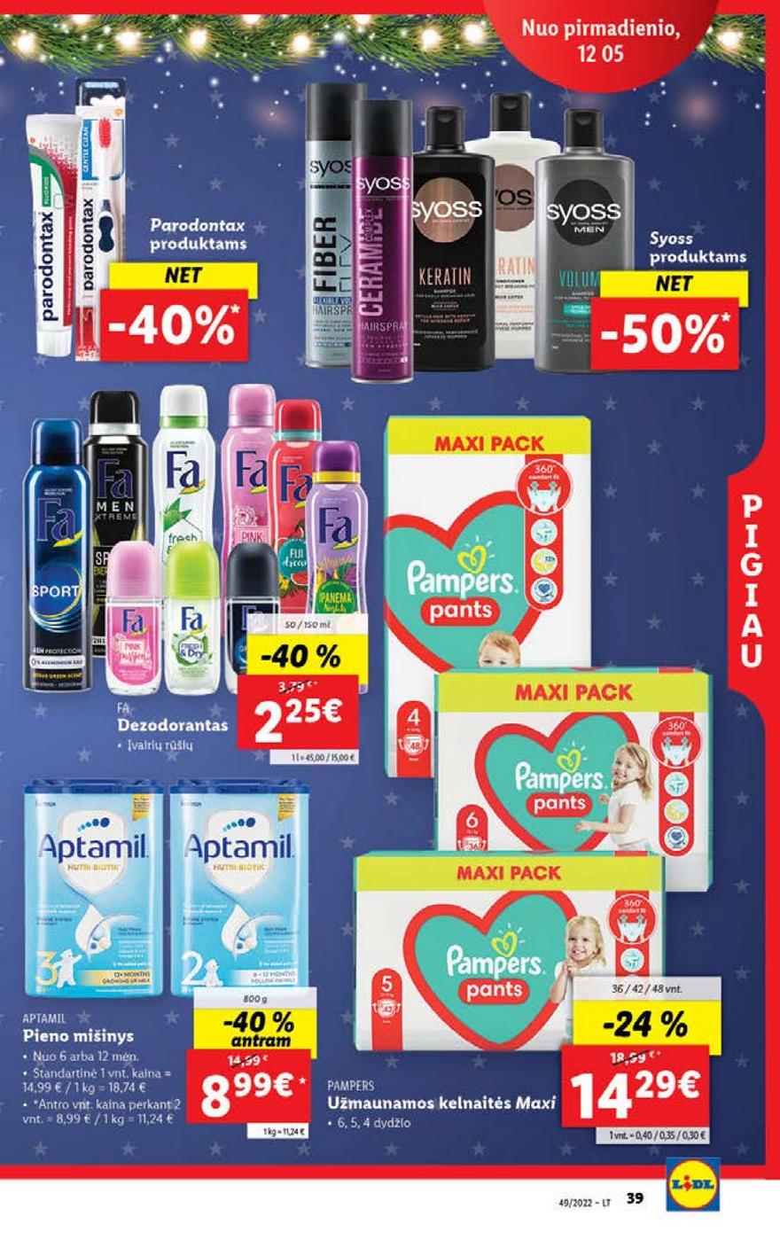 Lidl pasiūlymai akcijos nuo 
  2022-12-05 iki 
  2022-12-11 | Leidinukas.lt puslapis 39