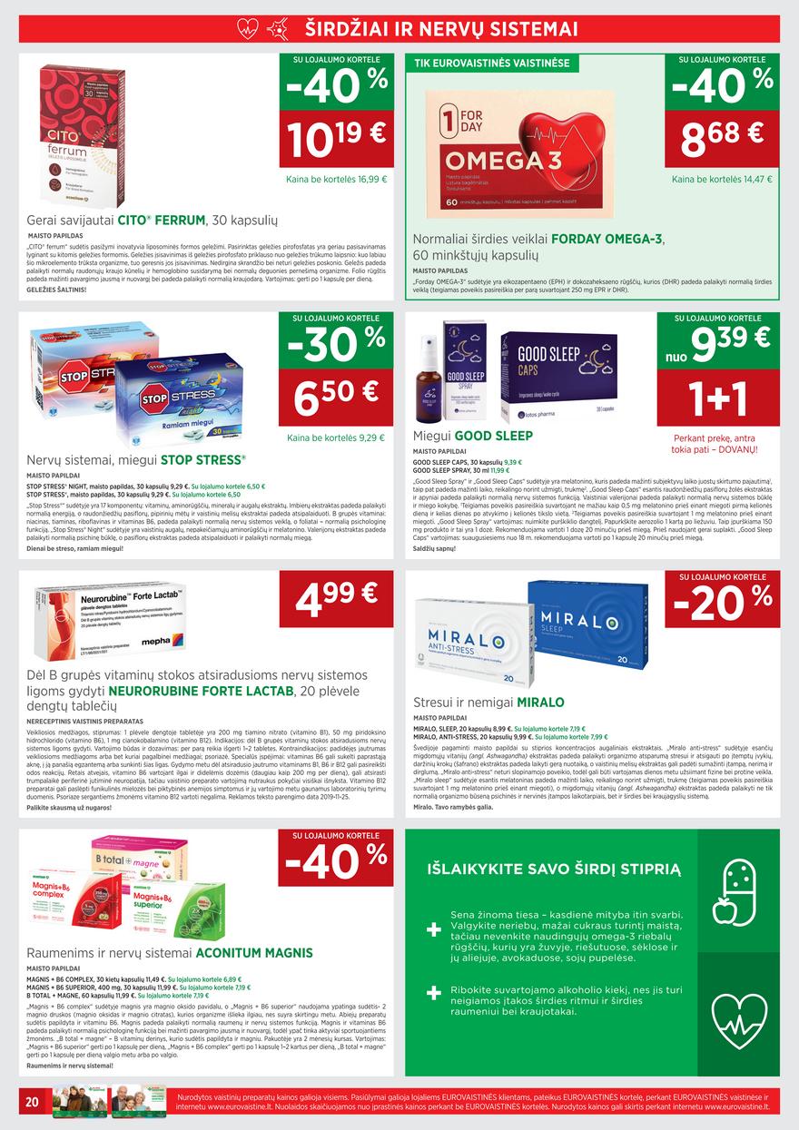 Euro vaistinė leidinys akcijos nuo 
  2022-03-01 iki 
  2022-03-31 | Leidinukas.lt puslapis 20