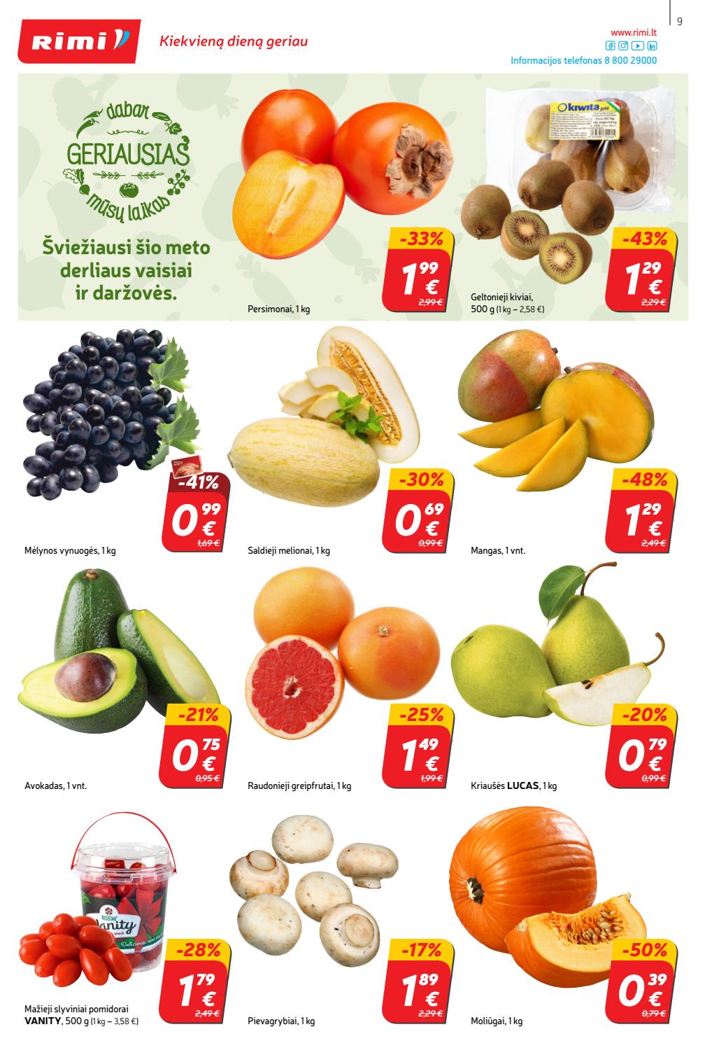 Rimi savaitinis leidinys akcijos nuo 
  2019-10-15 iki 
  2019-10-21 | Leidinukas.lt puslapis 9