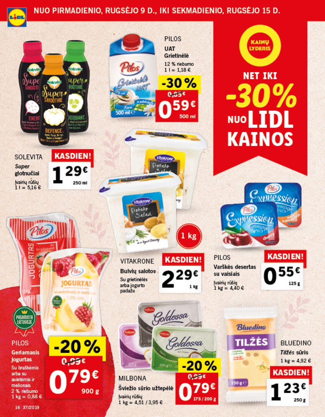 Lidl savaitinis leidinys akcijos nuo 
  2019-09-09 iki 
  2019-09-15 | Leidinukas.lt puslapis 16