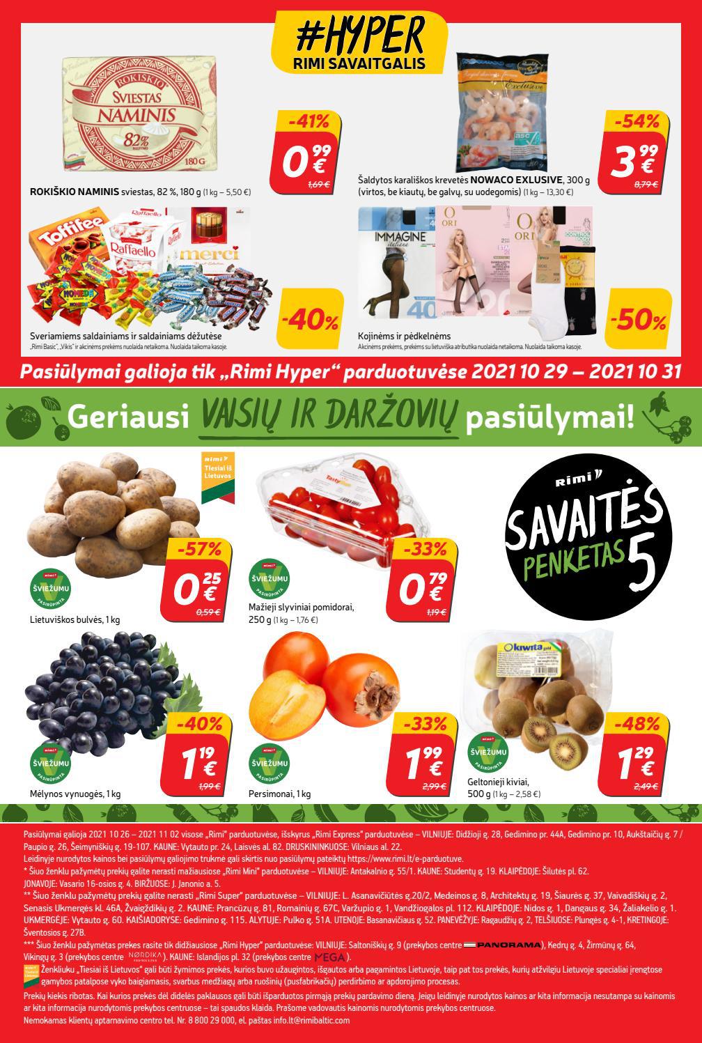 Rimi savaitinis leidinys akcijos nuo 
  2021-10-26 iki 
  2021-11-02 | Leidinukas.lt puslapis 24