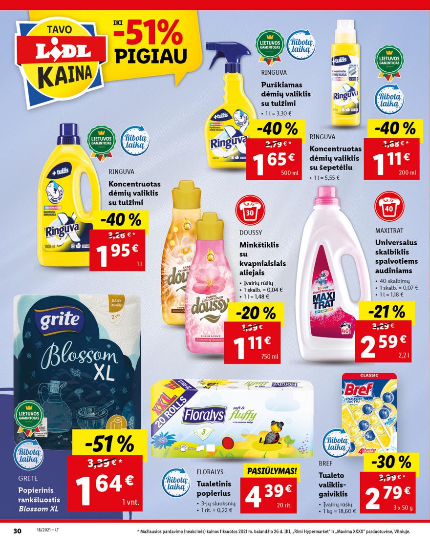 Lidl maisto prekių pasiūlymai akcijos nuo 
  2021-05-03 iki 
  2021-05-09 | Leidinukas.lt puslapis 30