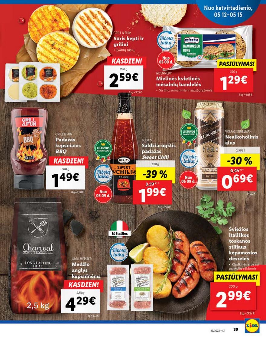 Lidl maisto prekių pasiūlymai akcijos nuo 
  2022-05-09 iki 
  2022-05-15 | Leidinukas.lt puslapis 39