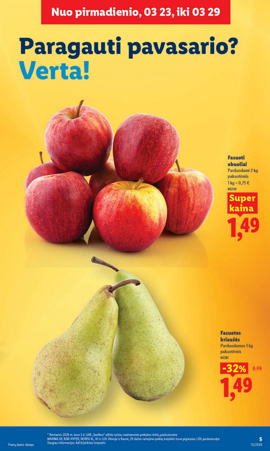 Lidl leidinys naujas akcijos nuo 
  2026-03-23 iki 
  2026-03-29 | Leidinukas.lt puslapis 5