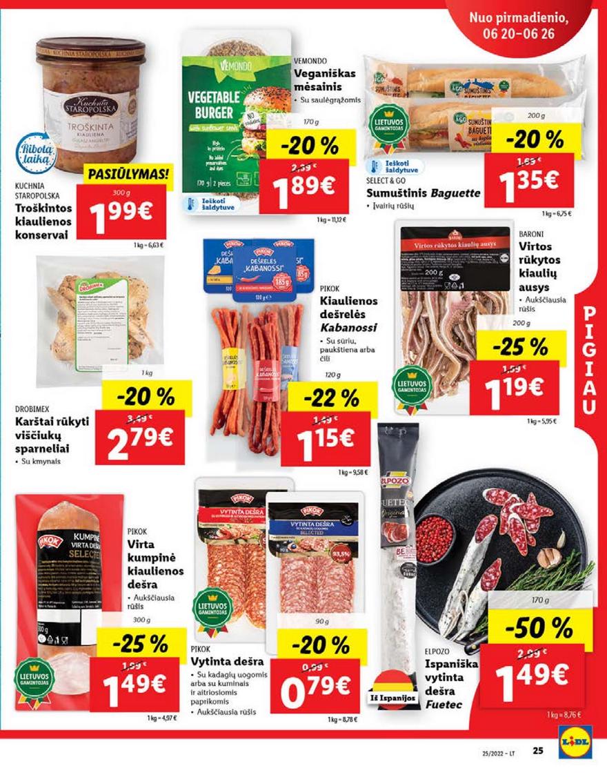Lidl maisto prekių pasiūlymai akcijos nuo 
  2022-06-20 iki 
  2022-06-26 | Leidinukas.lt puslapis 25