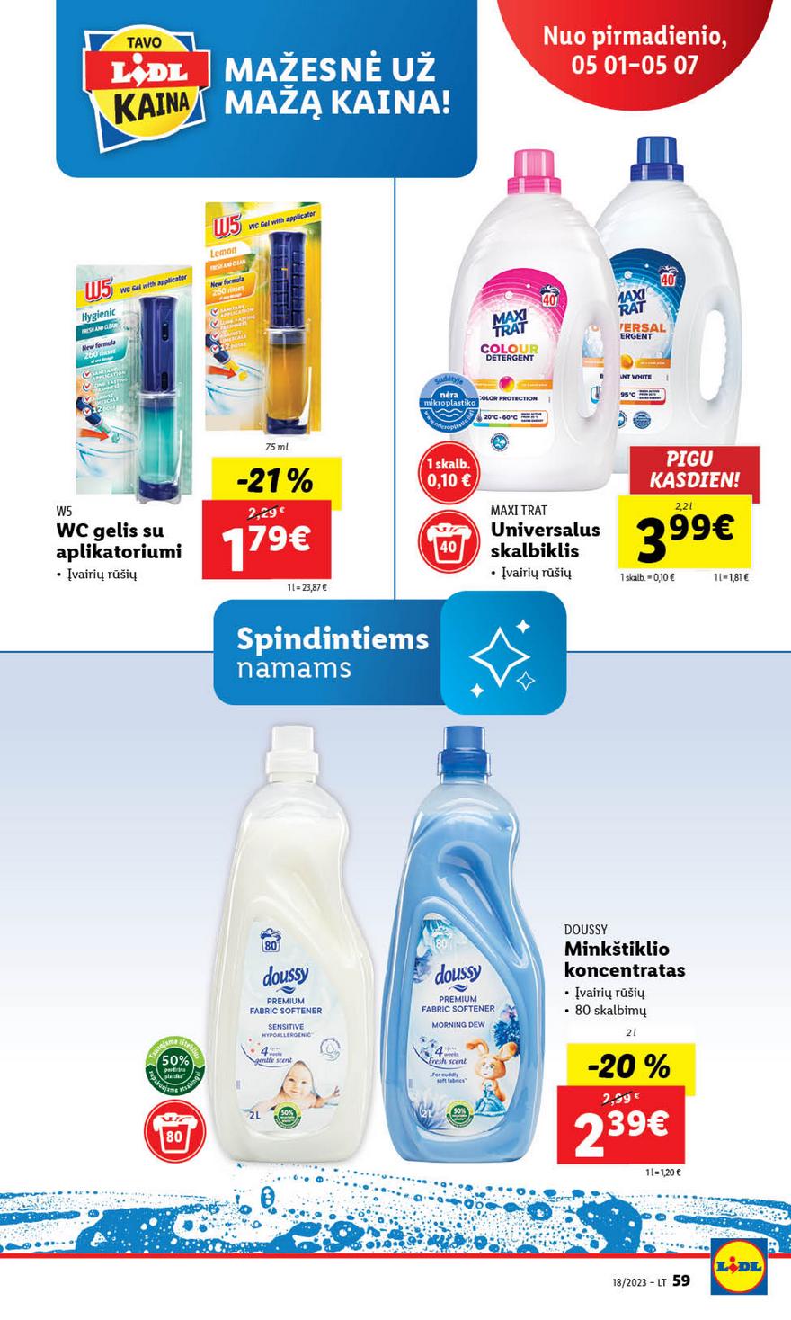 Lidl pasiūlymai akcijos nuo 
  2023-05-01 iki 
  2023-05-07 | Leidinukas.lt puslapis 59