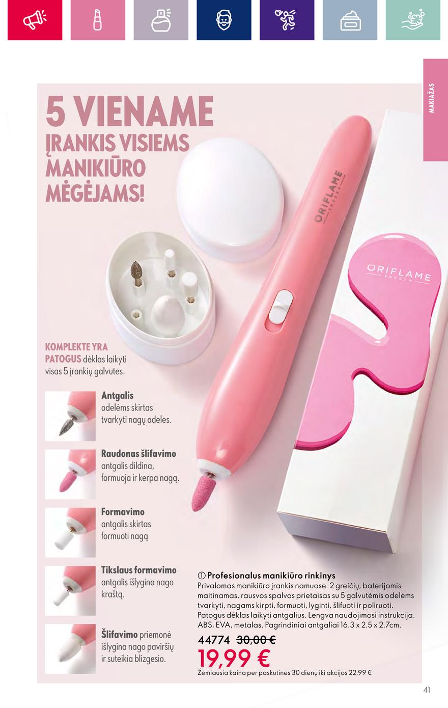 Oriflame katalogas akcijos nuo 
  2023-10-25 iki 
  2023-11-07 | Leidinukas.lt puslapis 41