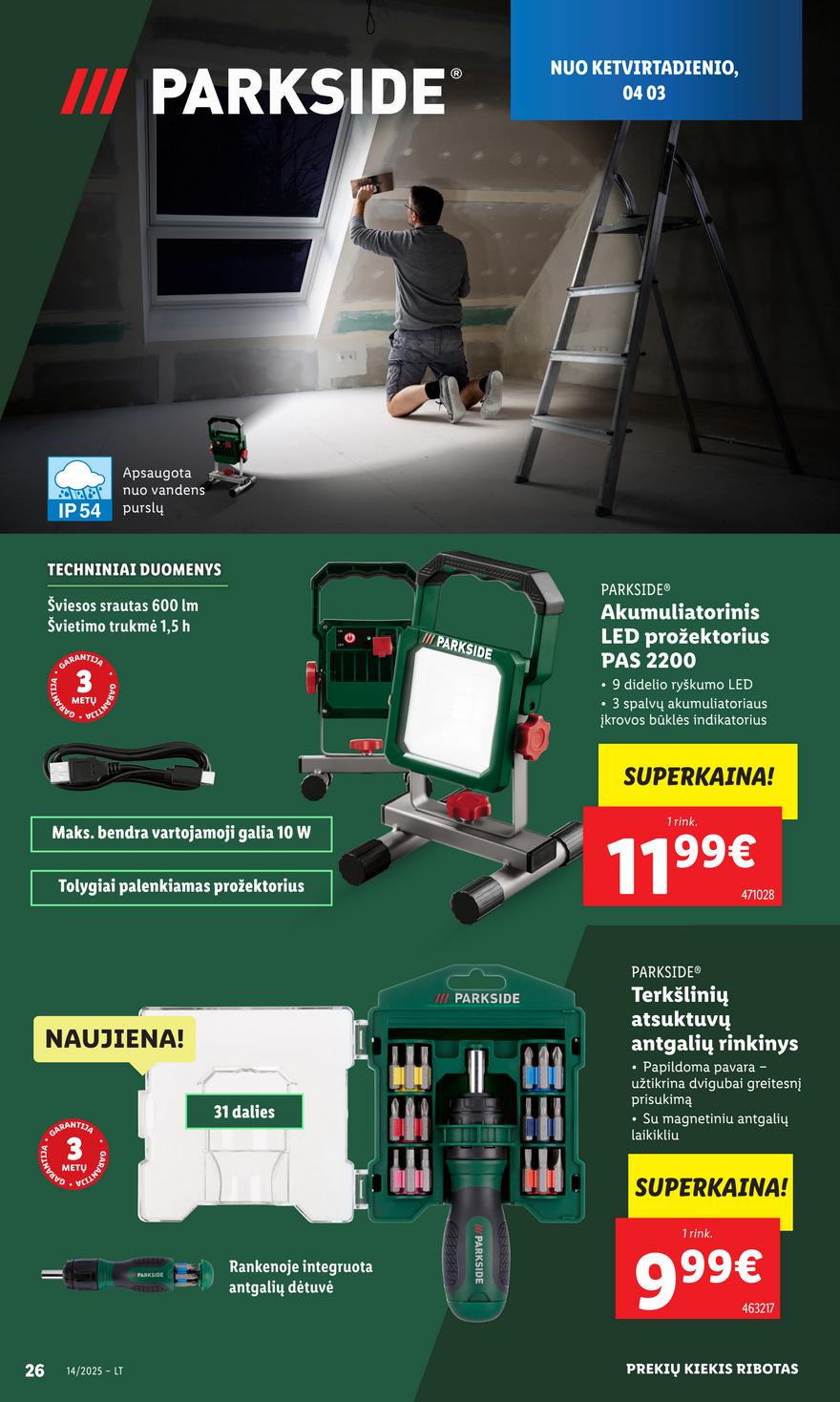 Lidl ne maisto leidinys akcijos nuo 
  2025-03-31 iki 
  2025-04-06 | Leidinukas.lt puslapis 26