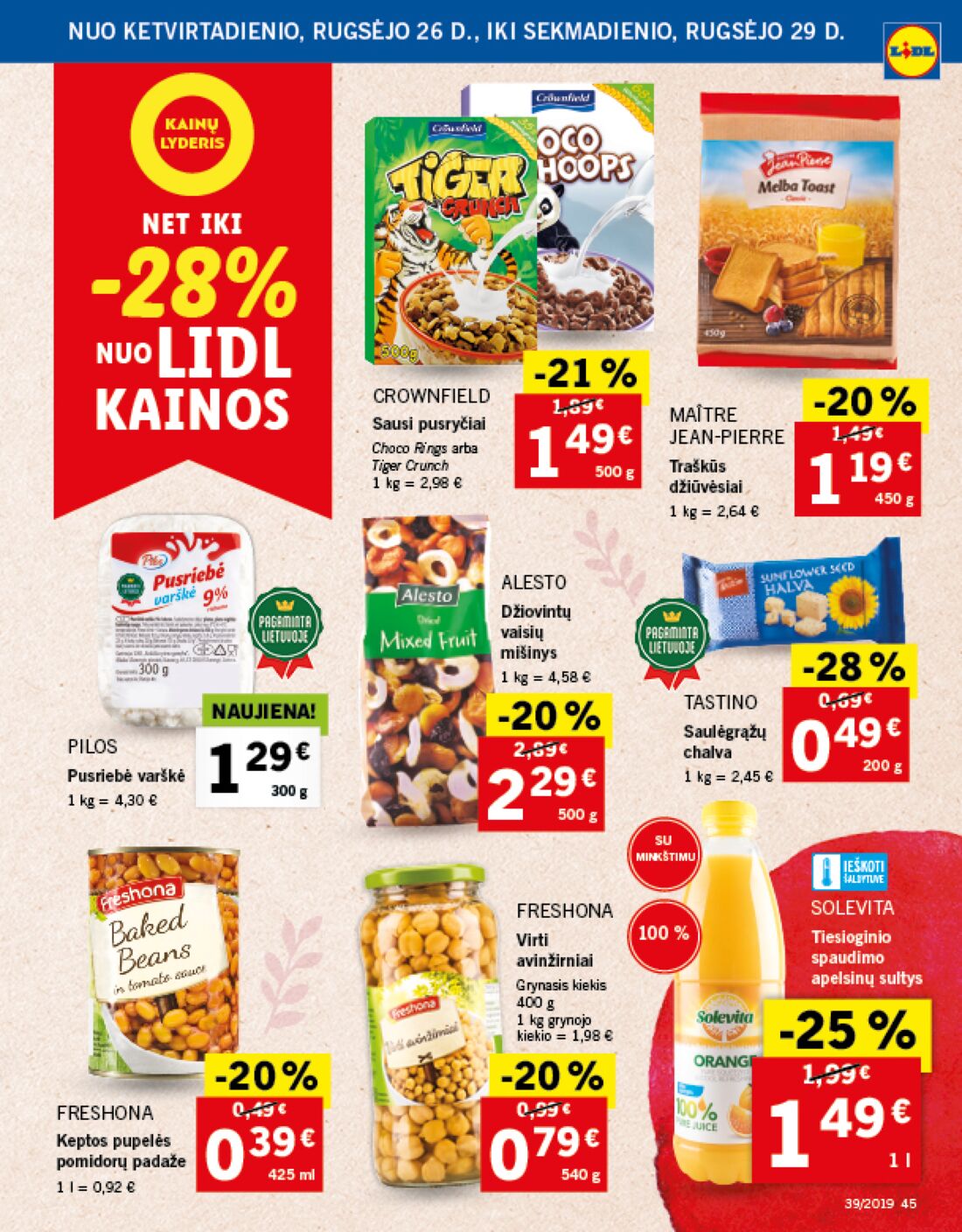 Lidl savaitinis leidinys akcijos nuo 
  2019-09-23 iki 
  2019-09-29 | Leidinukas.lt puslapis 45