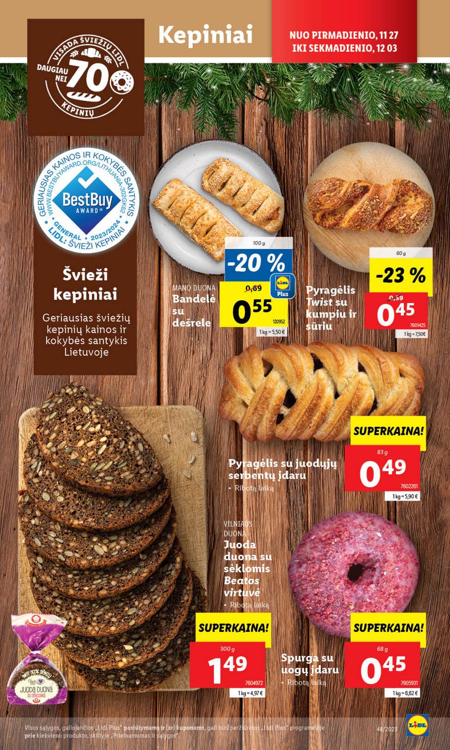 Lidl pasiūlymai akcijos nuo 
  2023-11-27 iki 
  2023-12-03 | Leidinukas.lt puslapis 12