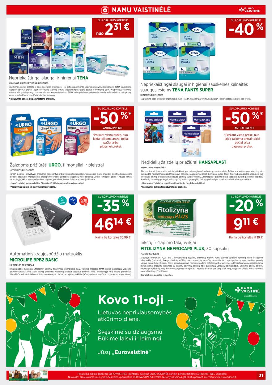 Euro vaistinė leidinys akcijos nuo 
  2023-03-02 iki 
  2023-03-31 | Leidinukas.lt puslapis 31