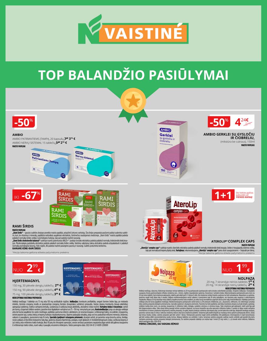 Norfos vaistinės leidinys akcijos nuo
2024-04-01 iki
2024-04-30 | Leidinukas.lt puslapis 1