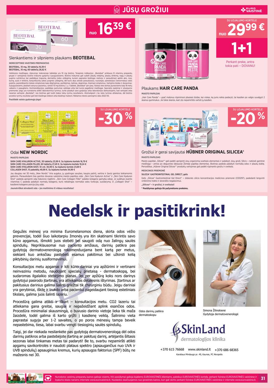 Euro vaistinė leidinys akcijos nuo 
  2023-05-01 iki 
  2023-05-31 | Leidinukas.lt puslapis 31