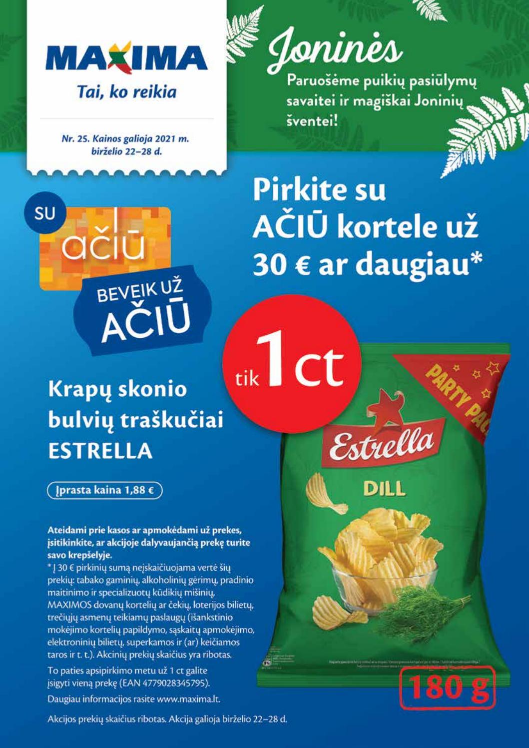 Maxima kaininis leidinys akcijos nuo 
  2021-06-22 iki 
  2021-06-28 | Leidinukas.lt puslapis 1
