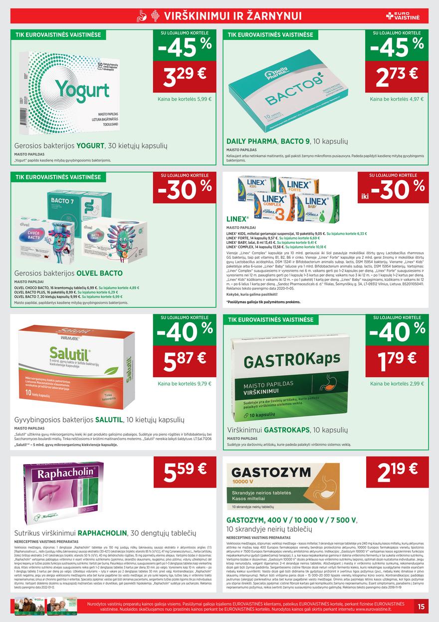 Euro vaistinė leidinys akcijos nuo 
  2022-06-01 iki 
  2022-06-30 | Leidinukas.lt puslapis 15