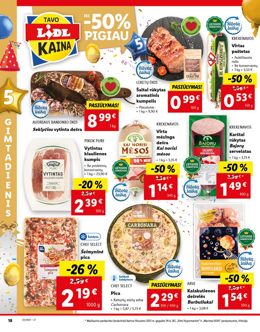 Lidl maisto prekių pasiūlymai akcijos nuo 
  2021-05-31 iki 
  2021-06-06 | Leidinukas.lt puslapis 18