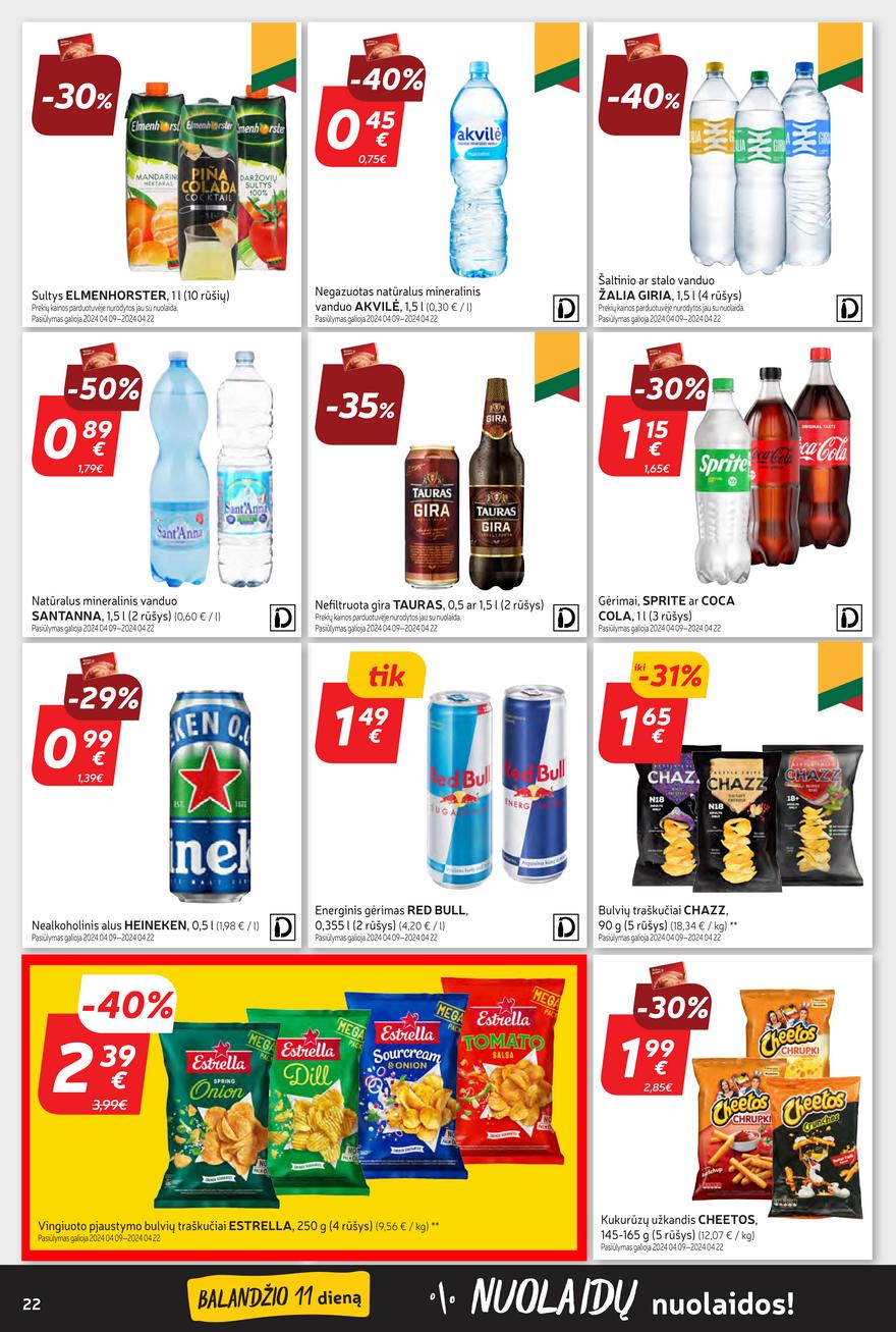 Rimi savaitinis leidinys akcijos nuo 
  2024-04-09 iki 
  2024-04-15 | Leidinukas.lt puslapis 22