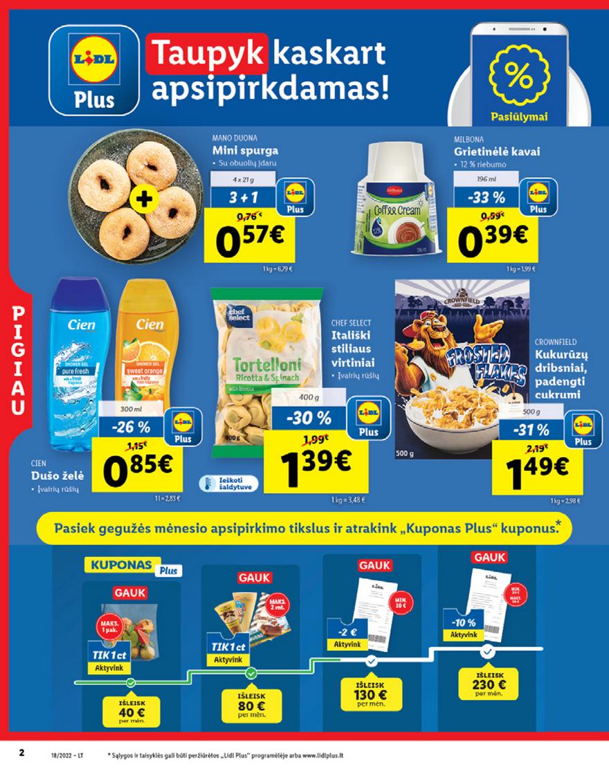 Lidl maisto prekių pasiūlymai akcijos nuo 
  2022-05-02 iki 
  2022-05-08 | Leidinukas.lt puslapis 2
